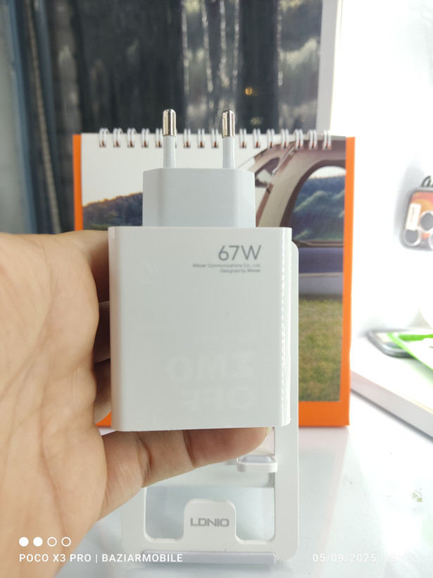 شارژر 67 وات 100% اورجینال وینر به همراه کابل تایپ C