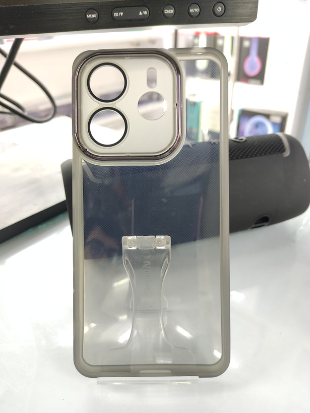 قاب Diamond Space ژله ای محافظ لنز گلس دار Xiaomi Redmi Note 14 4G - مشکی