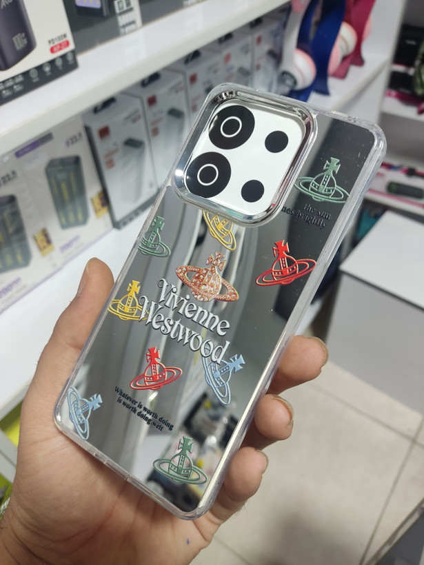 قاب فانتزی دخترونه آینه ای طرح Vivienne westwood گوشی Xiaomi Redmi Note 13 4g