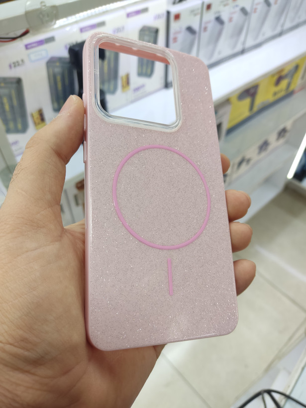 قاب اکلیلی پشت سخت طرح مگ سیف Xiaomi Redmi Note 14 4G - صورتی - MPS
