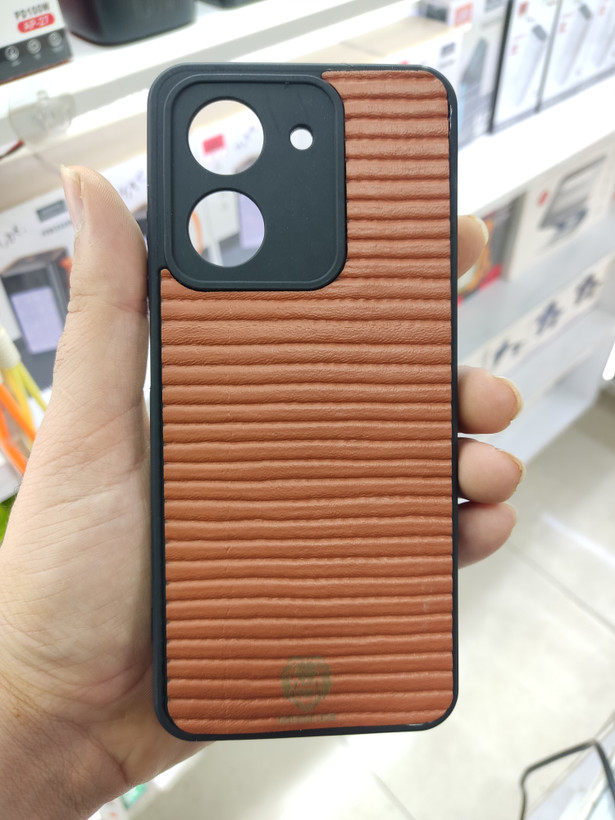 قاب Golden Lion شیاردار Xiaomi Redmi A5 / Poco C71 - قهوه ای