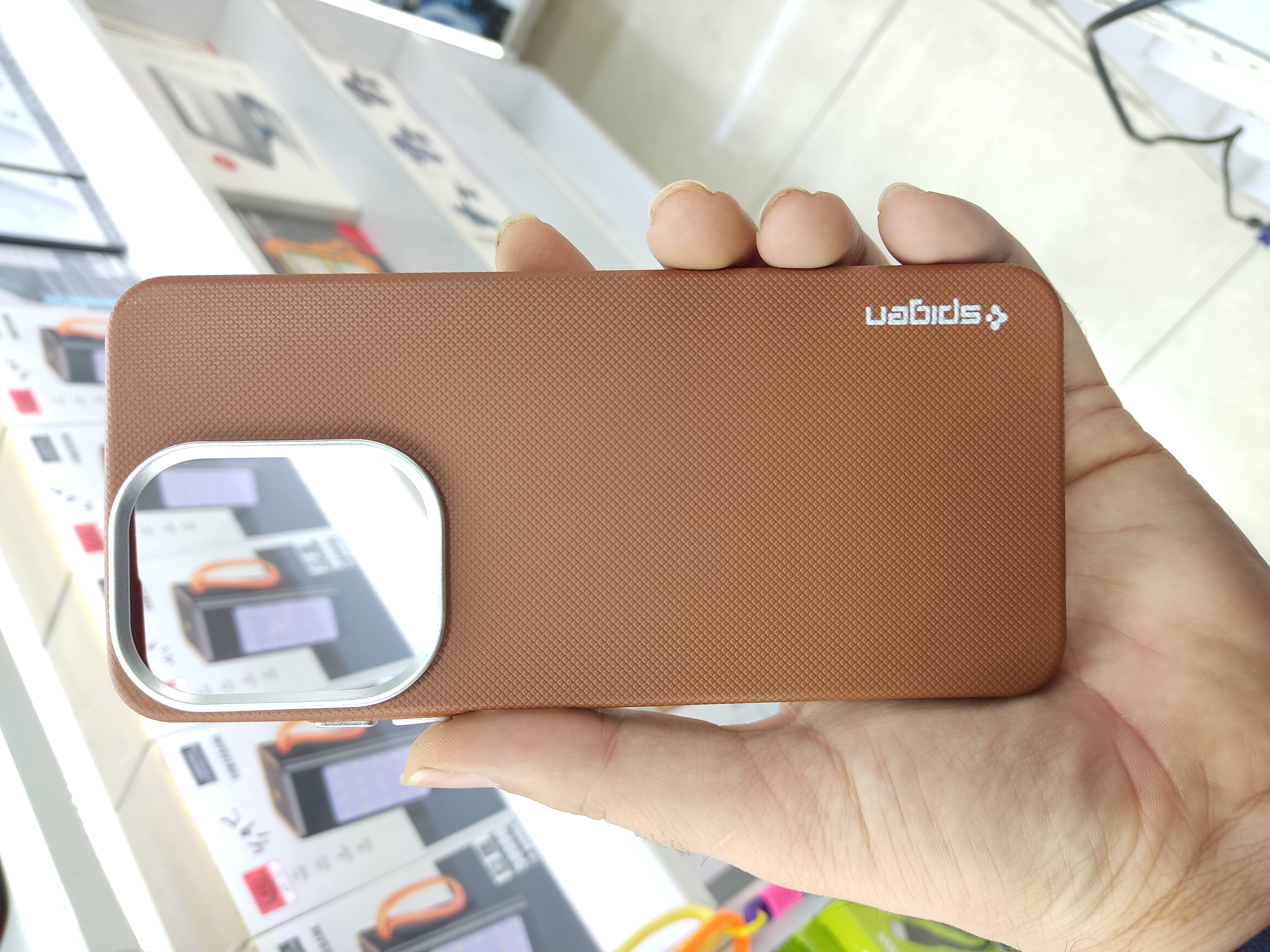 قاب Spigen سوزنی لنز سیلور Xiaomi Redmi A5 / Poco C71 - قهوه ای