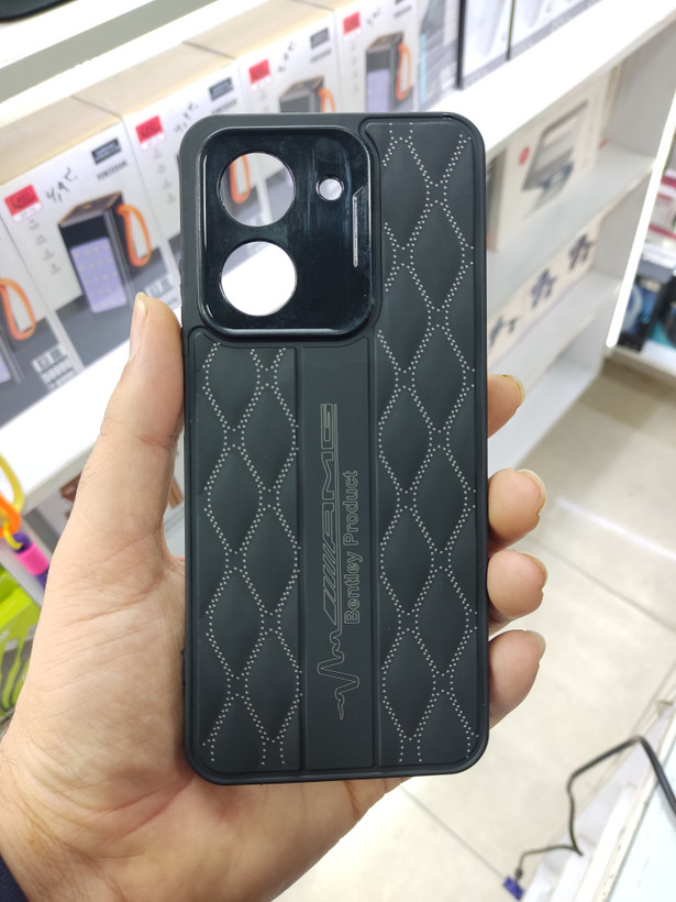 قاب پافر لوزی دور لنز براق Xiaomi Redmi A5 / Poco C71 - مشکی