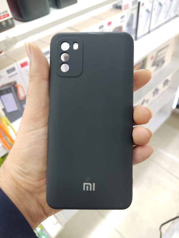 قاب نیو سیلیکون محافظ لنزدار Xiaomi Poco M3 - RFF - مشکی (پک دار)