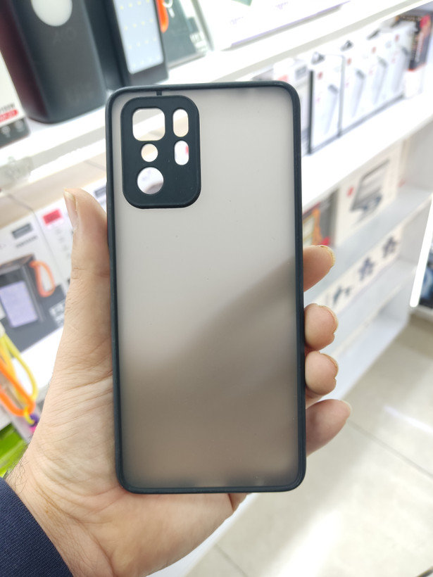 قاب پشت مات محافظ لنزدار Xiaomi Poco X3 GT / Note 10 Pro 5G - مشکی قرمز