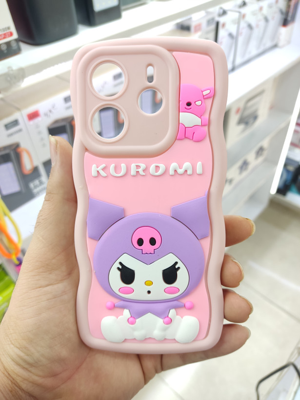 قاب کنگره ای عروسک برجسته محافظ لنزدار Xiaomi Redmi Note 14 4G - طرح 70
