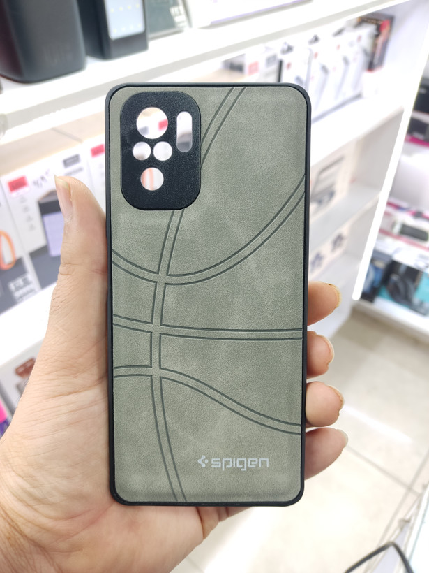قاب طرح جیر Spigen بسکتبالی Xiaomi Redmi Note 10 4G / Redmi Note 10S / Poco M5S - طوسی