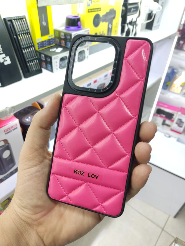 قاب فانتزی صورتی مدل koz lov پافری بسیار زیبا و خوش دست گوشی Xiaomi Redmi Note 13 4g