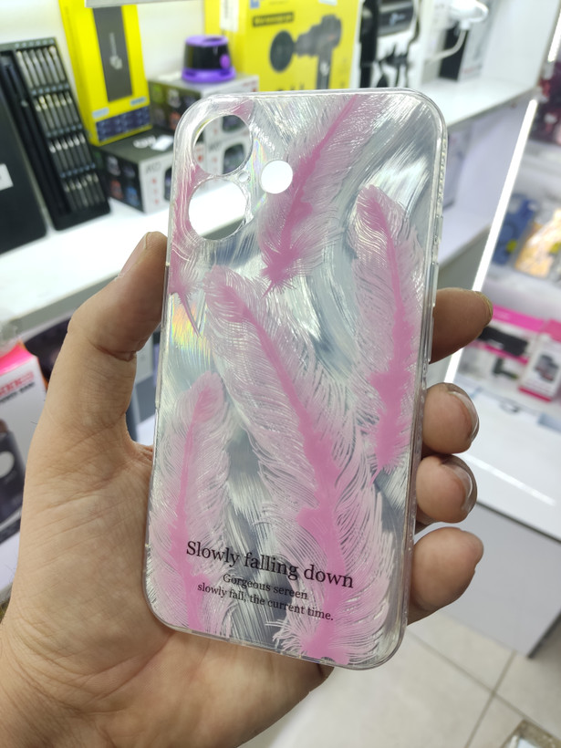 قاب هولوگرامی طرح پر صورتی مدل 3D VERSAILLES گوشی iphone 16 normal