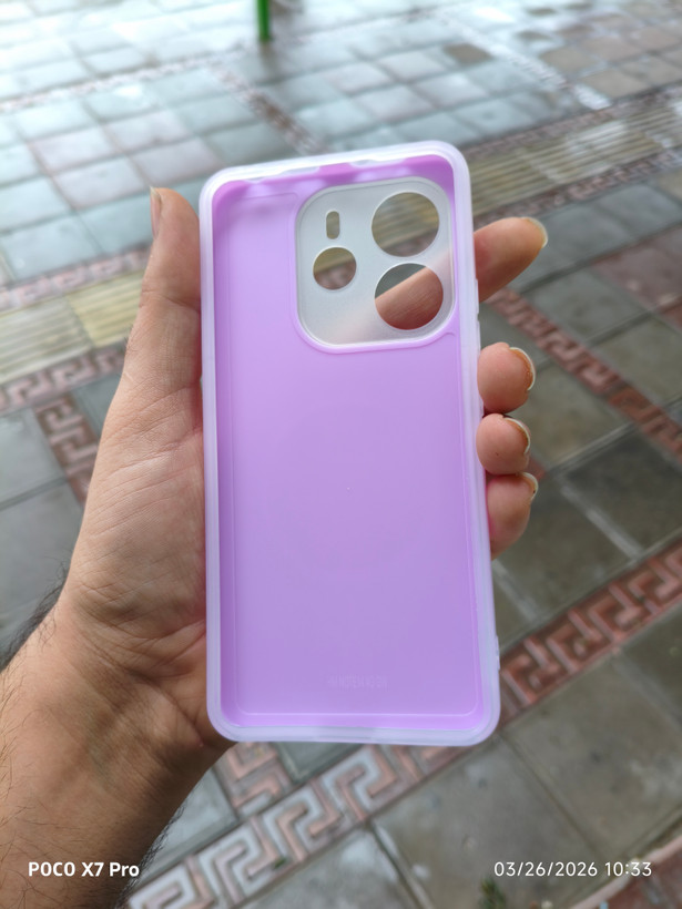 قاب فانتزی دو تیکه مگسیف رنگی گوشی Xiaomi Redmi note 14 4g رنگ بنفش