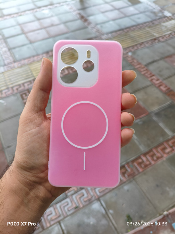 قاب فانتزی دو تیکه مگسیف رنگی گوشی Xiaomi Redmi note 14 4g رنگ قرمز