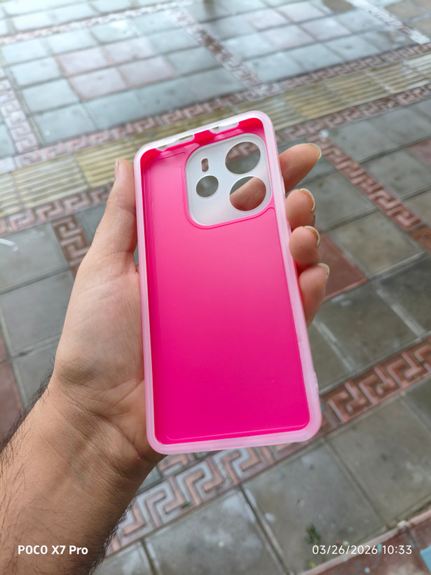 قاب فانتزی دو تیکه مگسیف رنگی گوشی Xiaomi Redmi note 14 4g رنگ قرمز