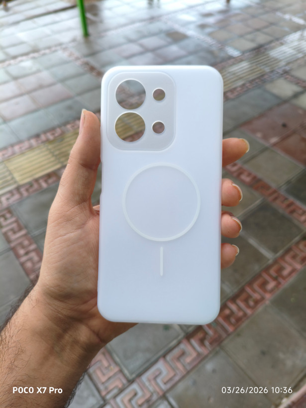 قاب فانتزی دو تیکه مگسیف رنگی گوشی Xiaomi Redmi 15C / POCO C85 رنگ سفید