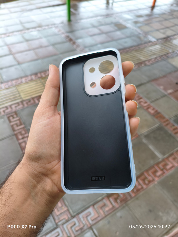 قاب فانتزی دو تیکه مگسیف رنگی گوشی Xiaomi Redmi 15C / POCO C85 رنگ مشکی
