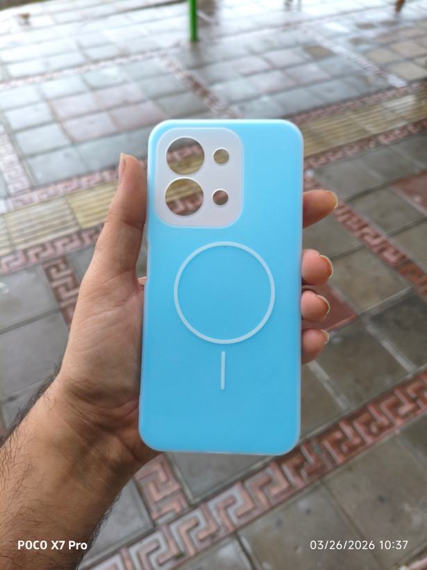 قاب فانتزی دو تیکه مگسیف رنگی گوشی Xiaomi Redmi 15C / POCO C85 رنگ آبی