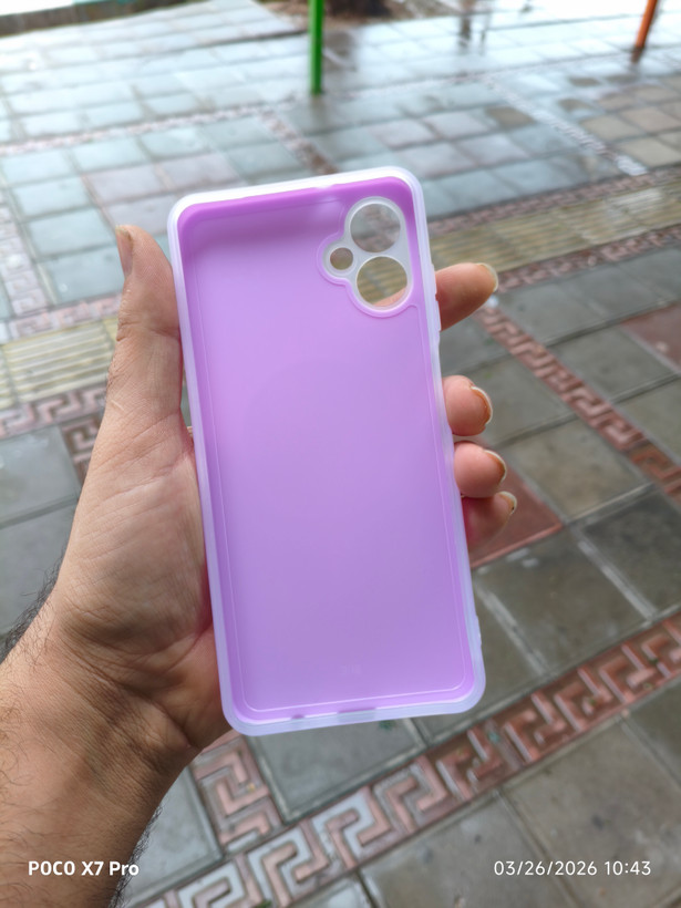 قاب فانتزی دو تیکه مگسیف رنگی گوشی Samsung A06 رنگ بنفش