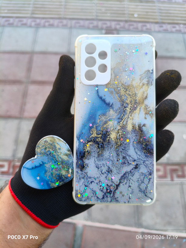 قاب رزینی اکلیلی به همراه پاپ سوکت گوشی Samsung A52