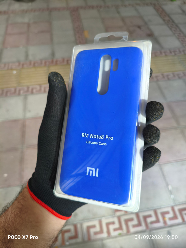 قاب سیلیکونی اورجینال پاکنی گوشی Redmi Note 8 pro رنگ آبی