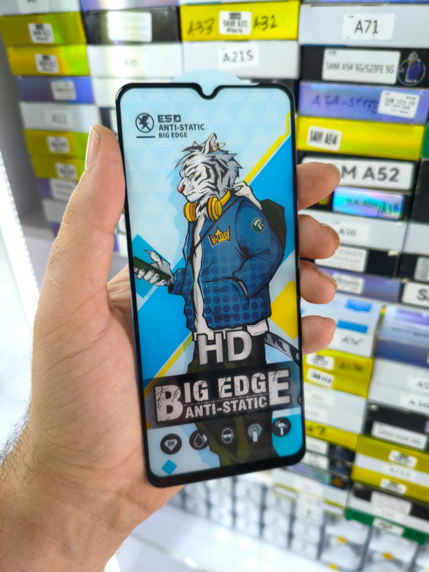 محافظ صفحه نمایش شیشه ای برند Big edge آنتی استاتیک گوشی Xiaomi Redmi A3 / A3x / Redmi 10C / Redmi 12C / Redmi 11A / Redmi 10 Power / Poco C40 / Poco C55 / C61