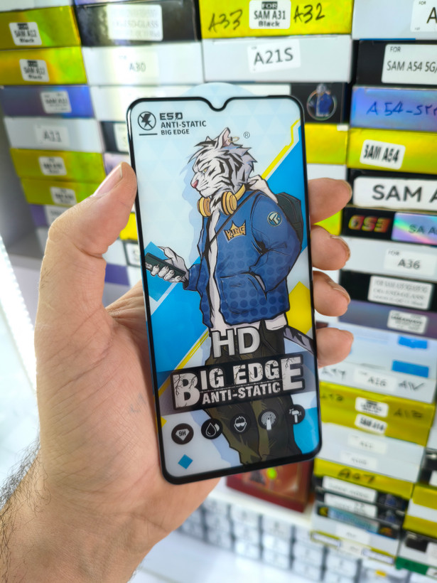 محافظ صفحه نمایش شیشه ای برند Big Edge آنتی استاتیک گوشی Xiaomi Redmi Note 8 Pro / Poco M3 / Redmi 9T / Note 9 4G