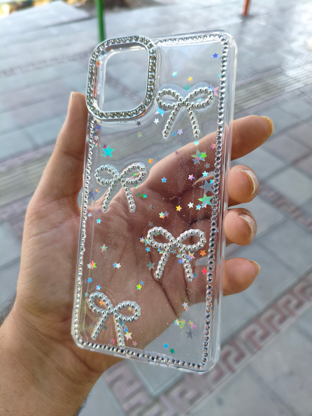 قاب فانتزی شاین دار دور اکلیلی پاپیونی ستاره دار گوشی Samsung A07
