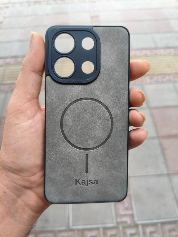 قاب جیر Kajsa طرح مگ سیف MNC مدل Xiaomi Redmi Note 13 4G - طوسی