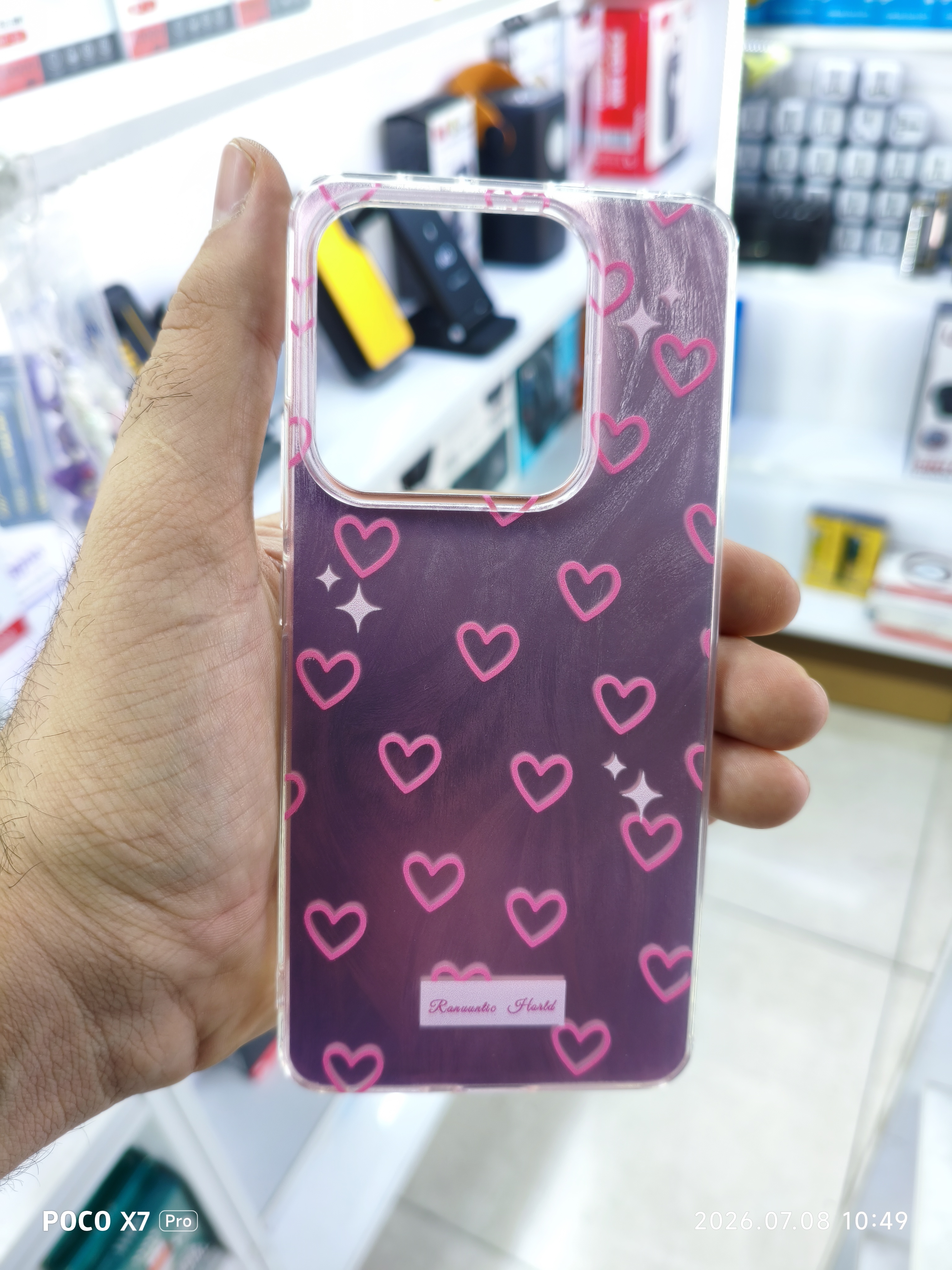 قاب فانتزی قلب صورتی گوشی Xiaomi Redmi Note 14 4g