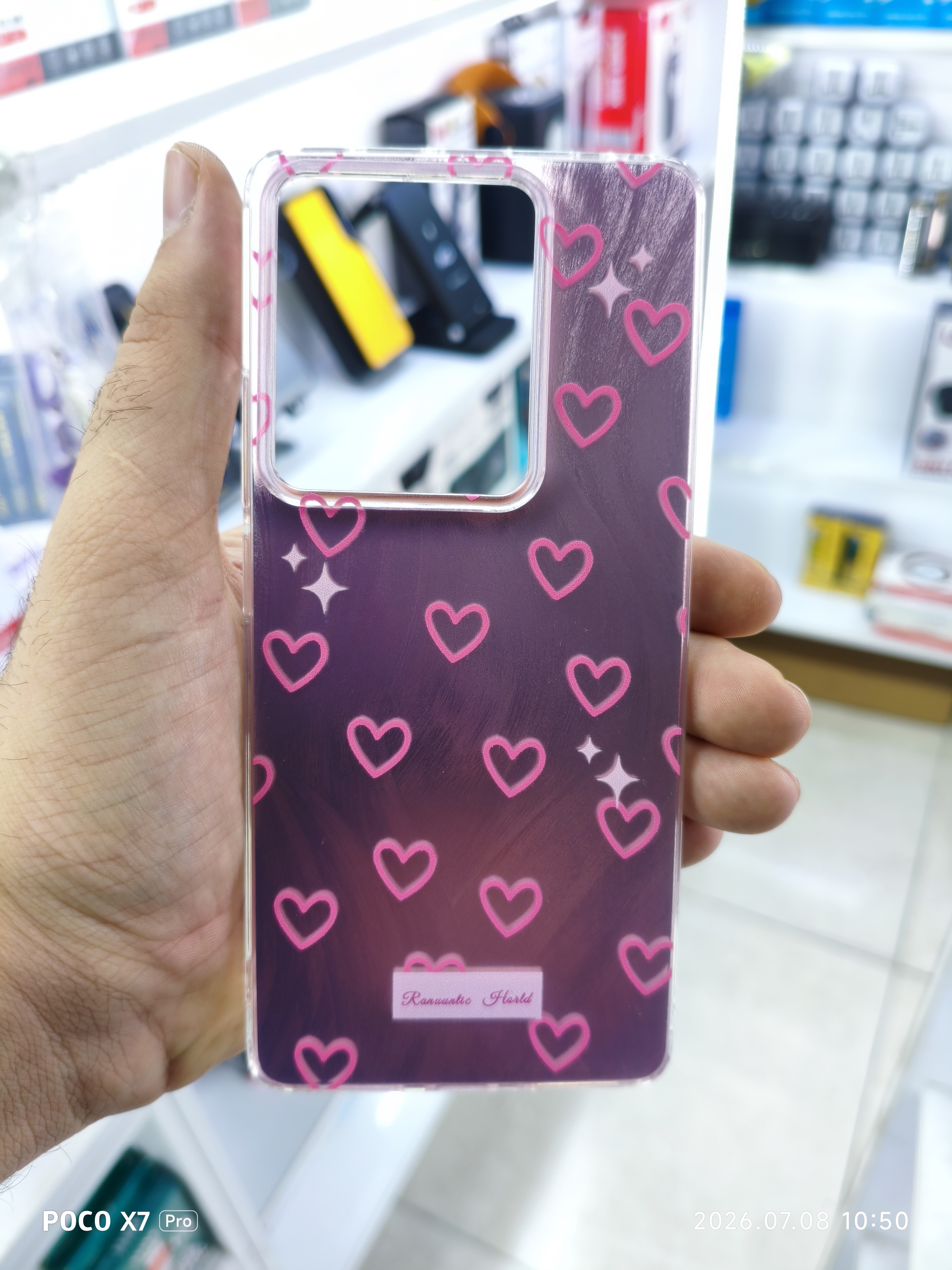 قاب فانتزی قلب صورتی گوشی Xiaomi Redmi Note 13 pro 4g / Note 14S