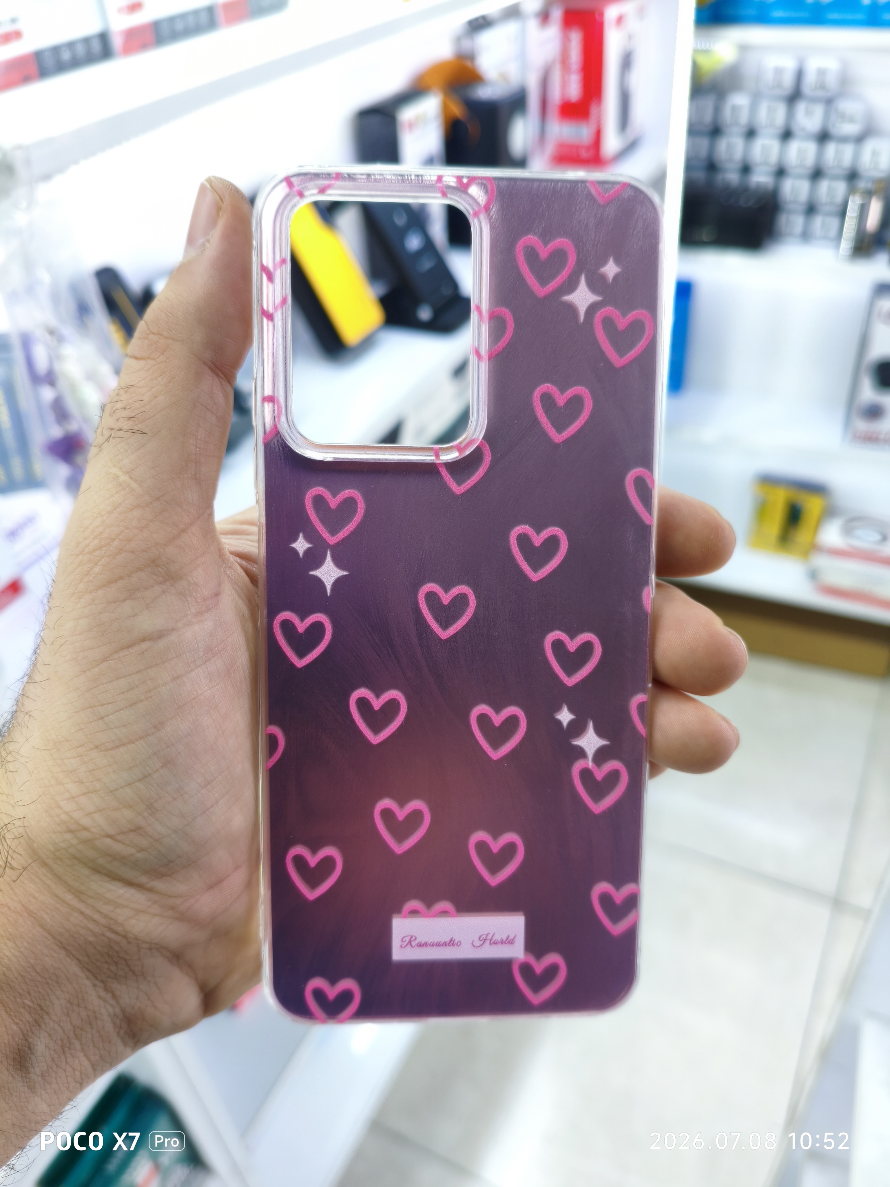 قاب فانتزی قلب صورتی گوشی Xiaomi Redmi Note 12 4g