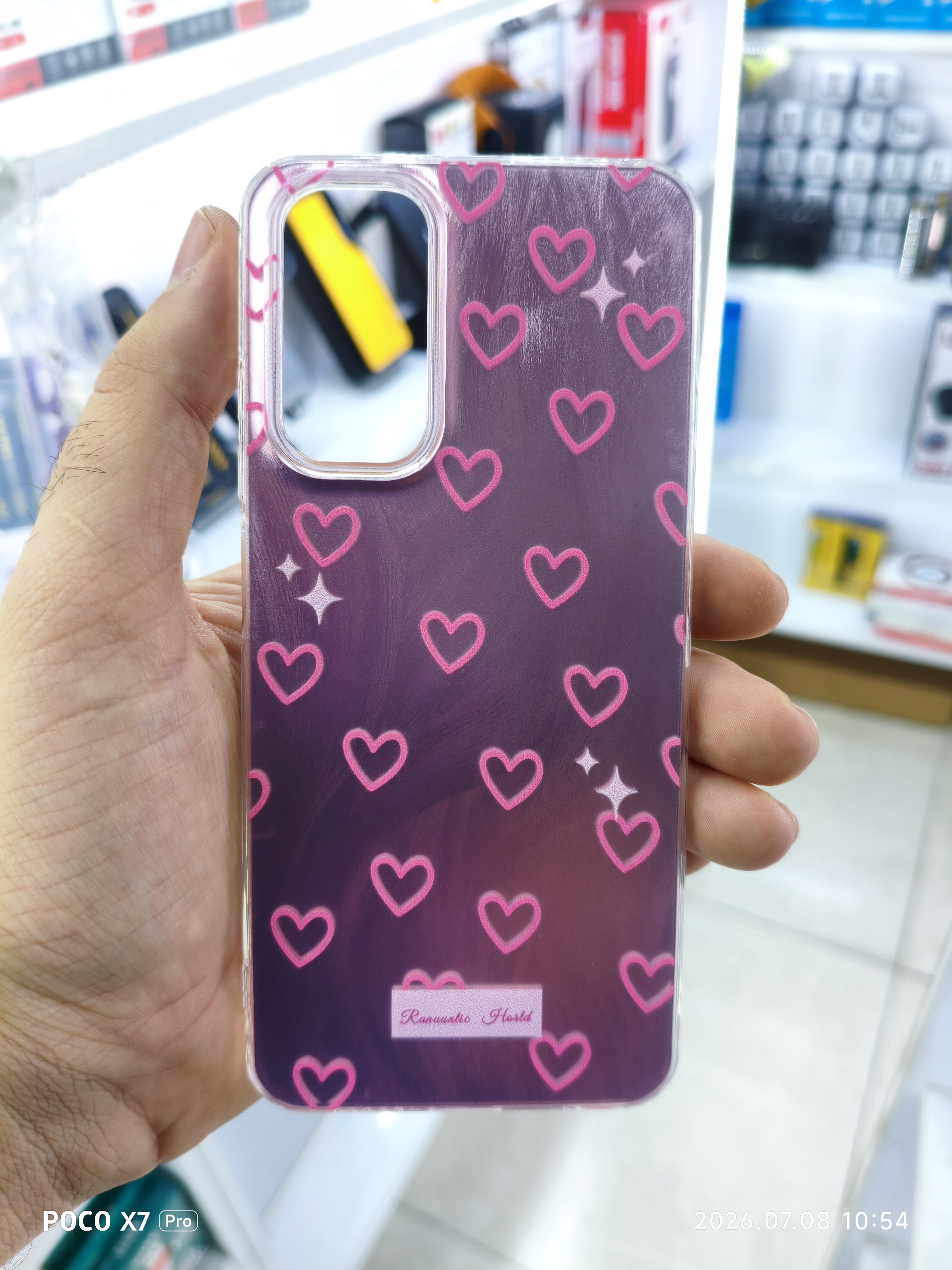 قاب فانتزی قلب صورتی گوشی Xiaomi Redmi Note 11 4g/ Note 11s / Note 12s