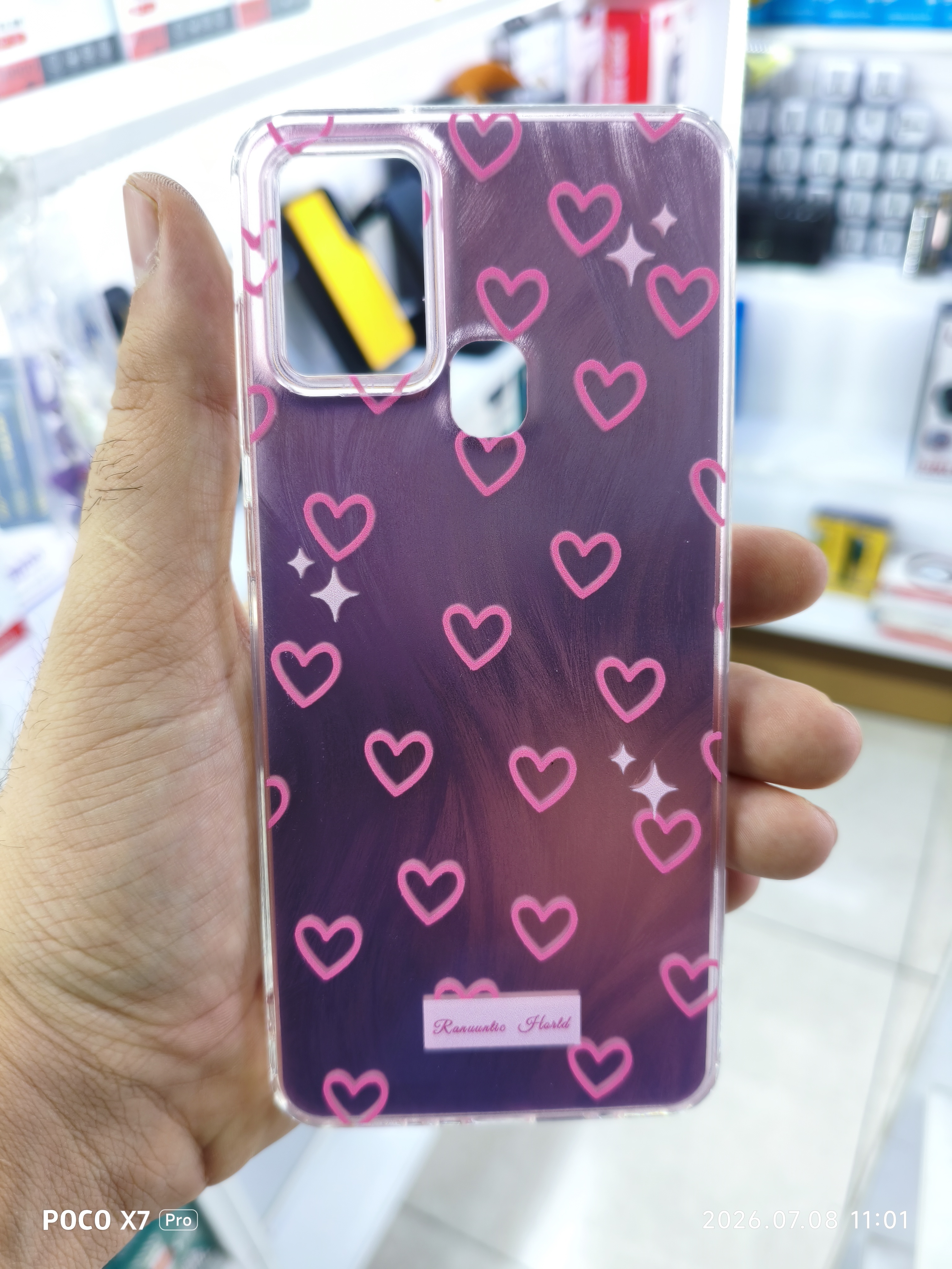 قاب فانتزی قلب صورتی گوشی Samsung A21s