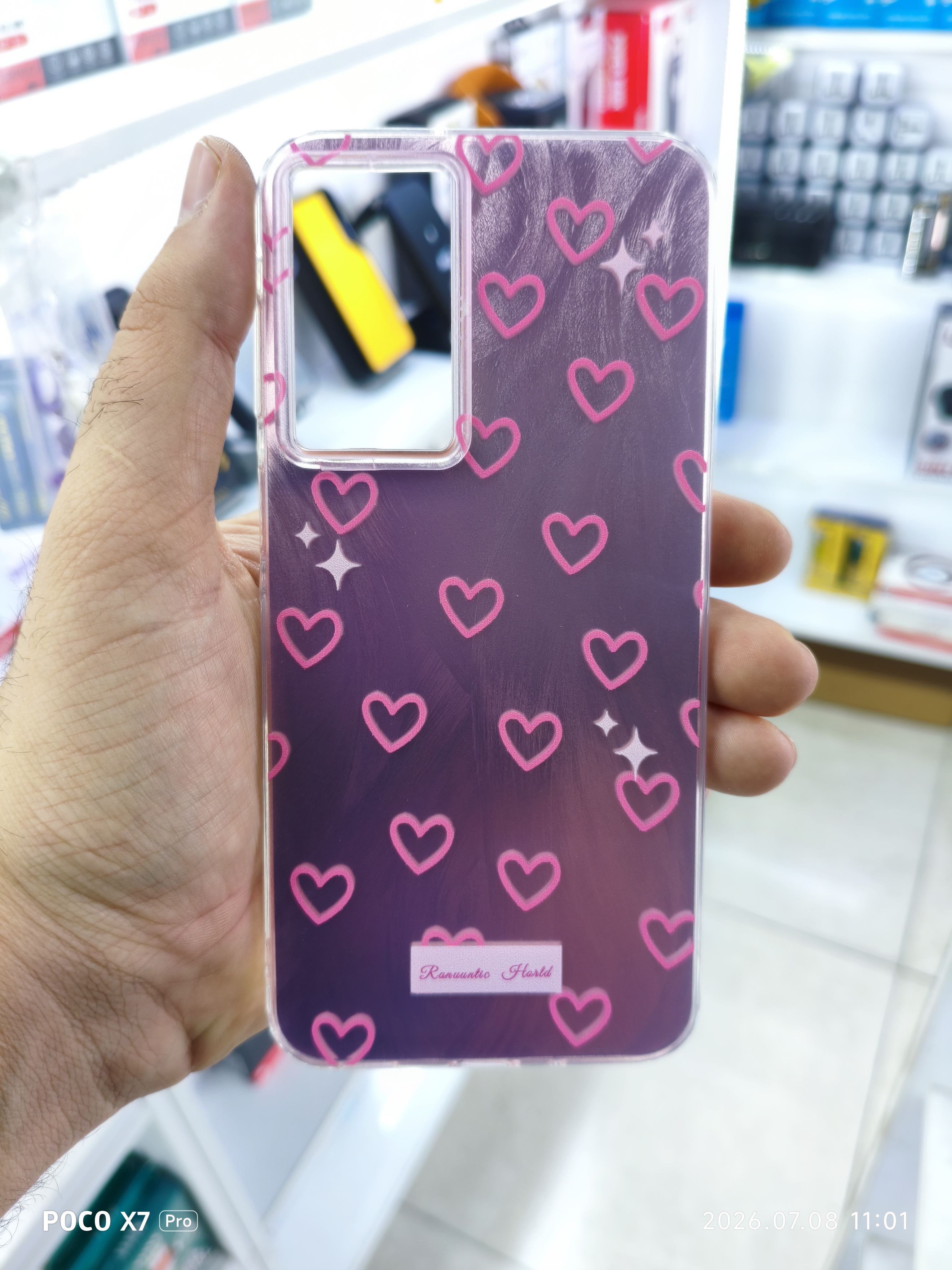 قاب فانتزی قلب صورتی گوشی Samsung A17 / A26