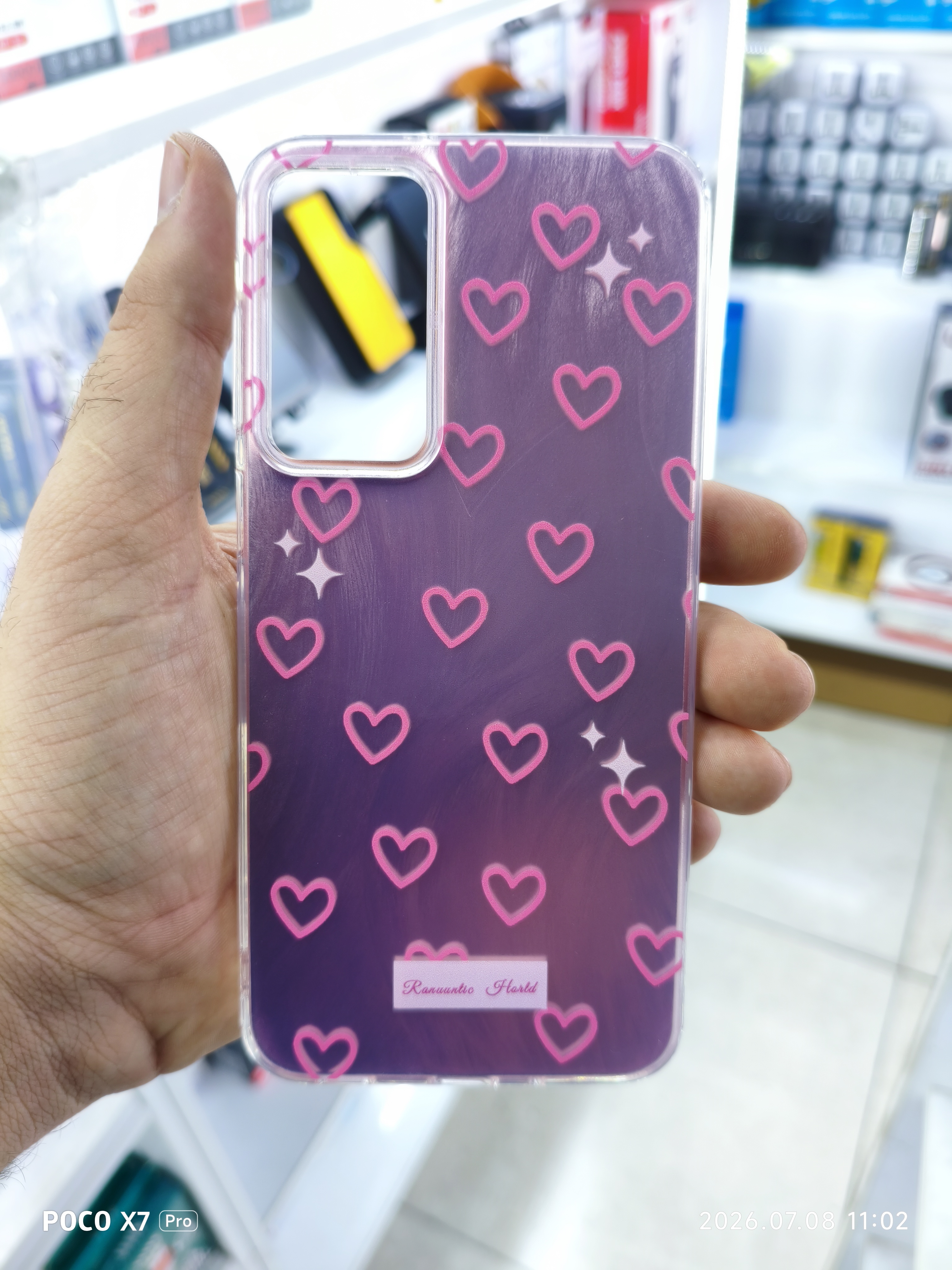قاب فانتزی قلب صورتی گوشی Samsung A16