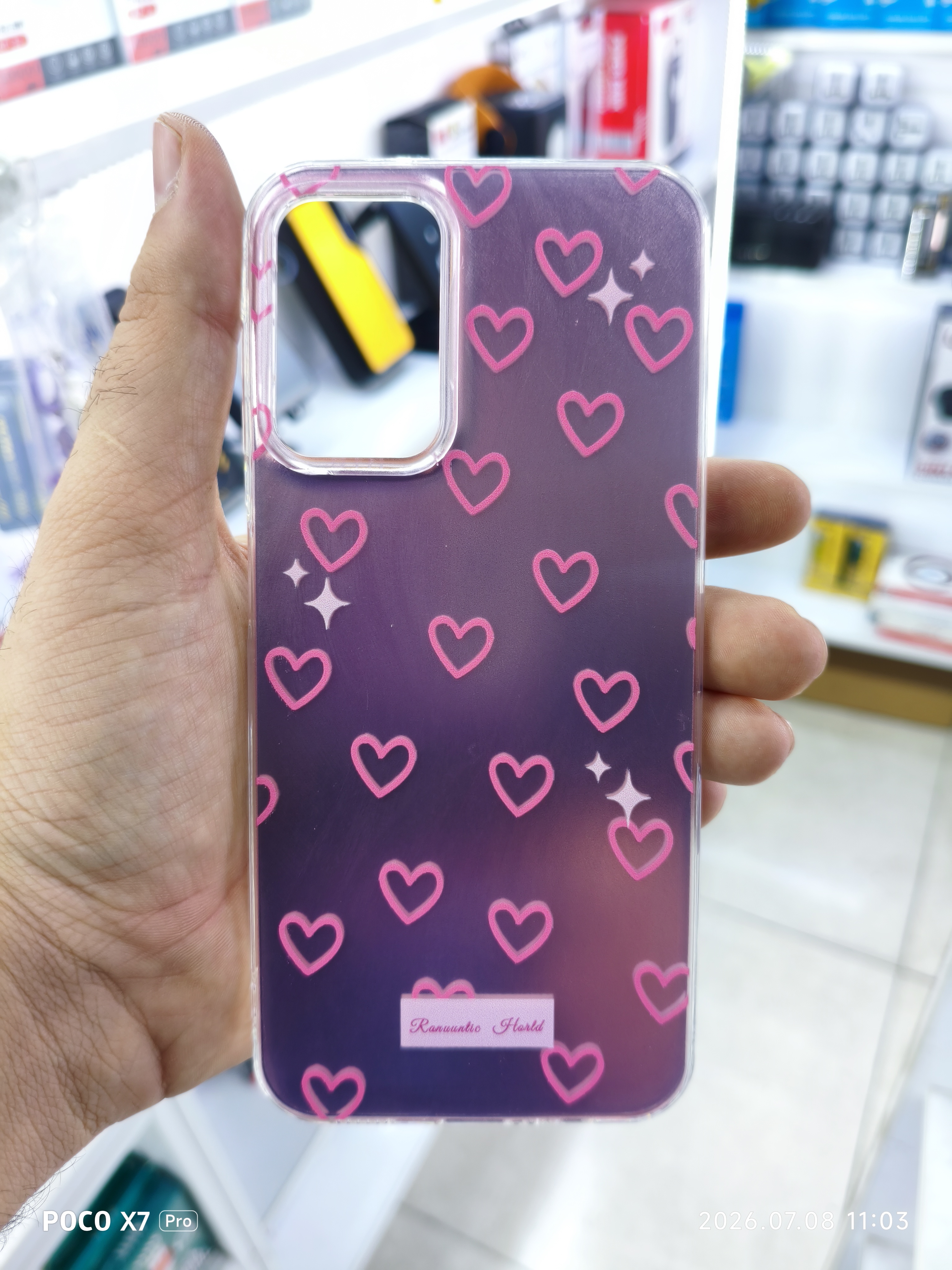 قاب فانتزی قلب صورتی گوشی Samsung A14