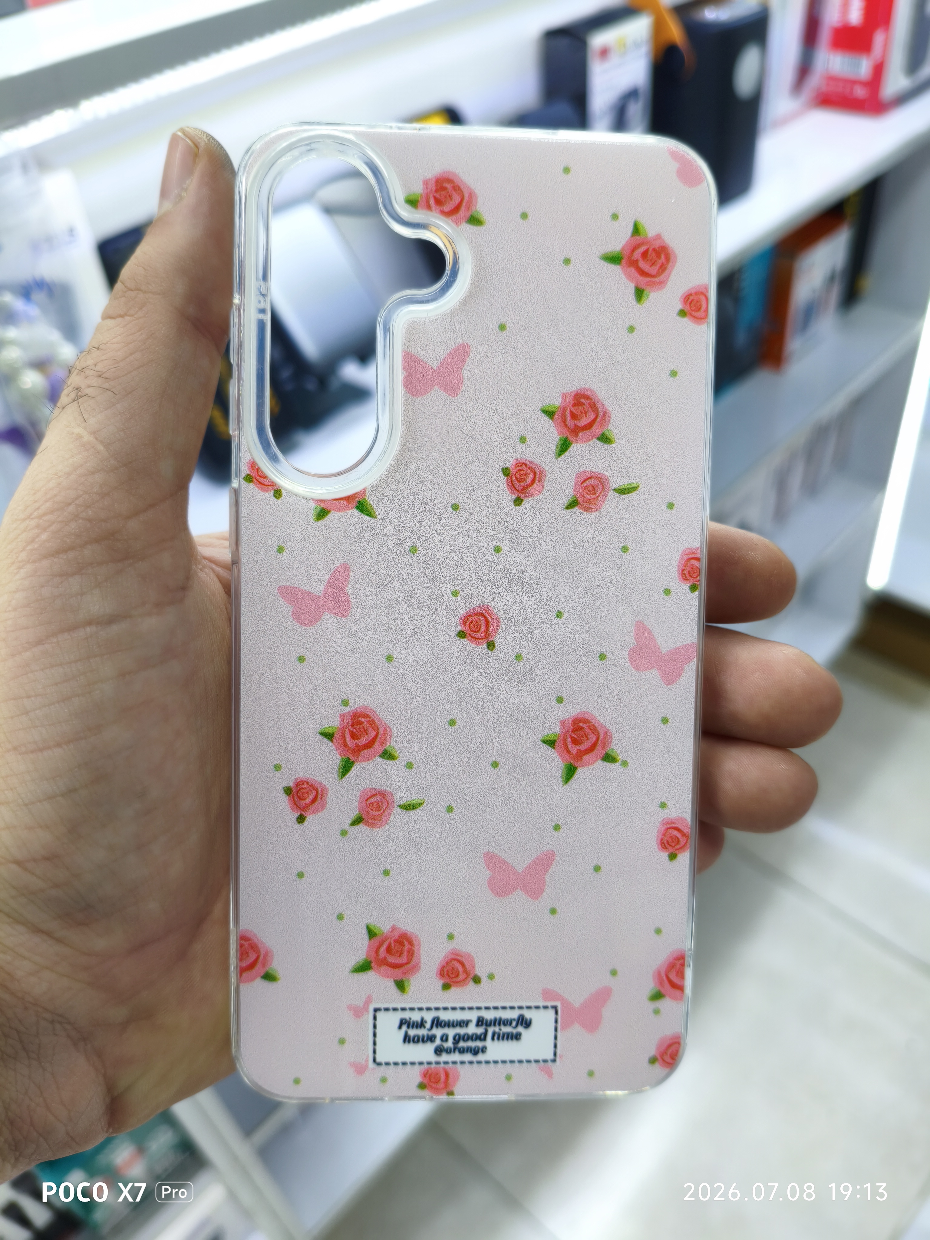 قاب گل رز فانتزی گوشی Samsung S25FE