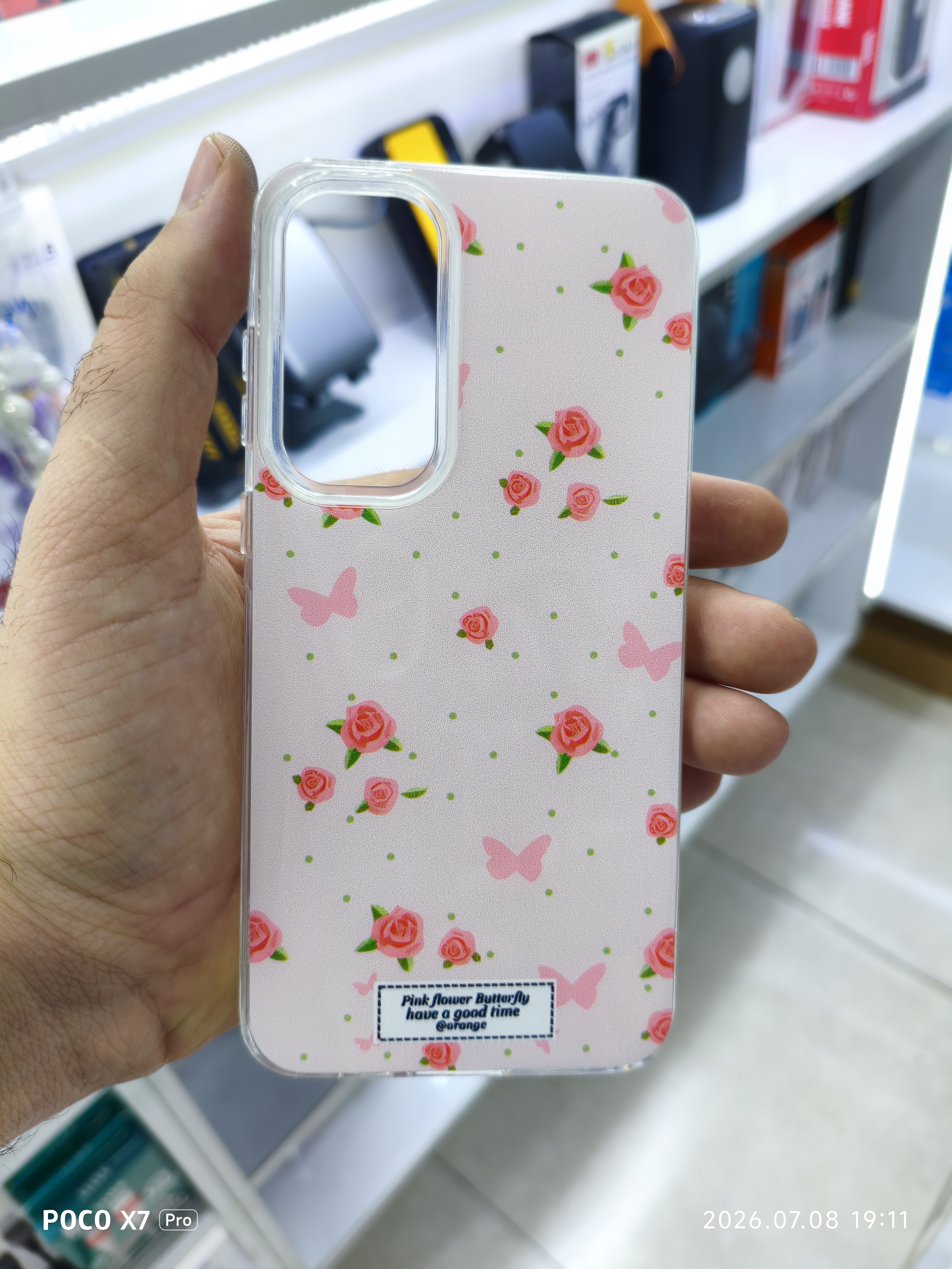 قاب گل رز فانتزی گوشی Samsung A35/A55