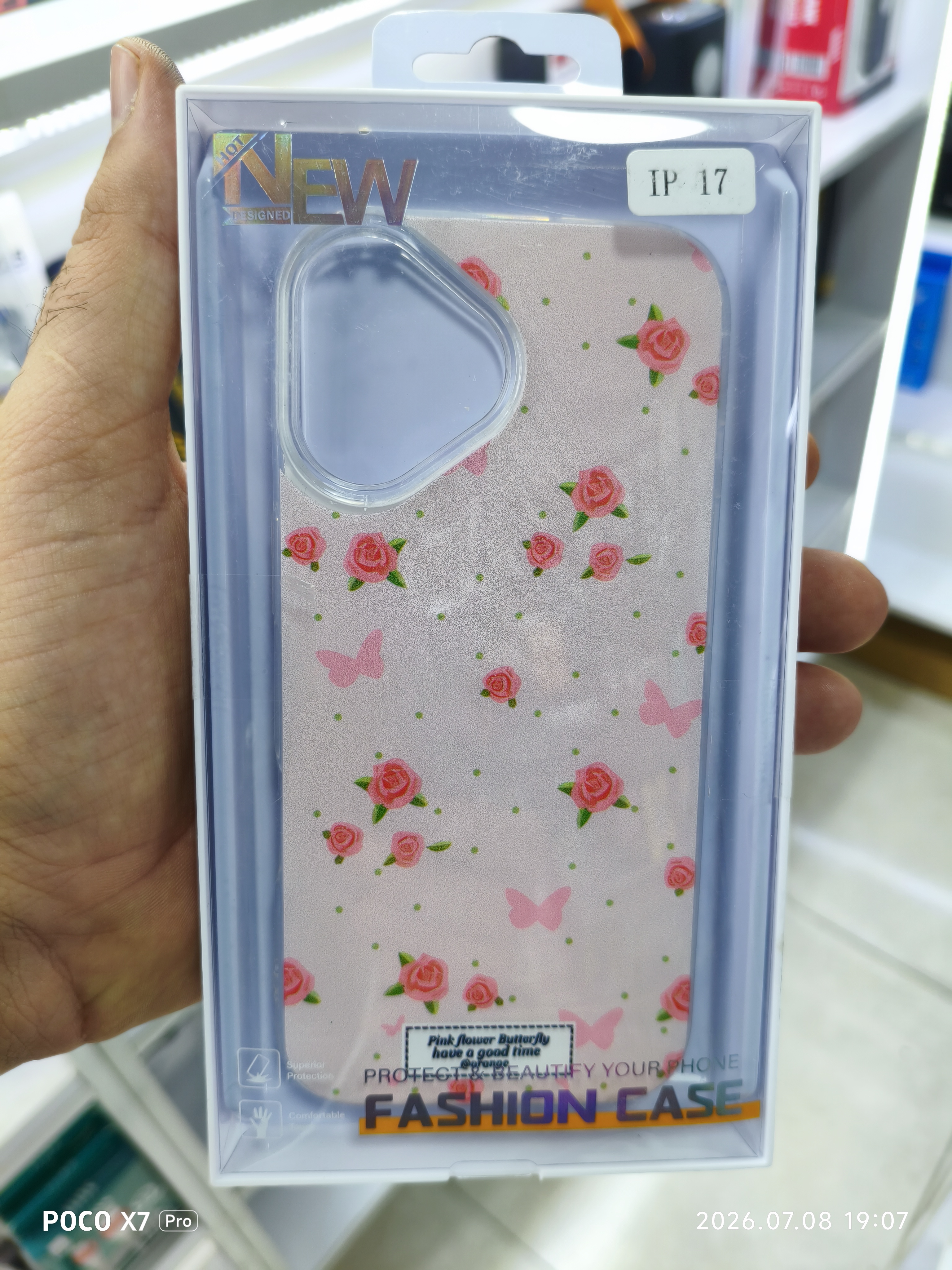 قاب گل رز فانتزی گوشی Iphone 17