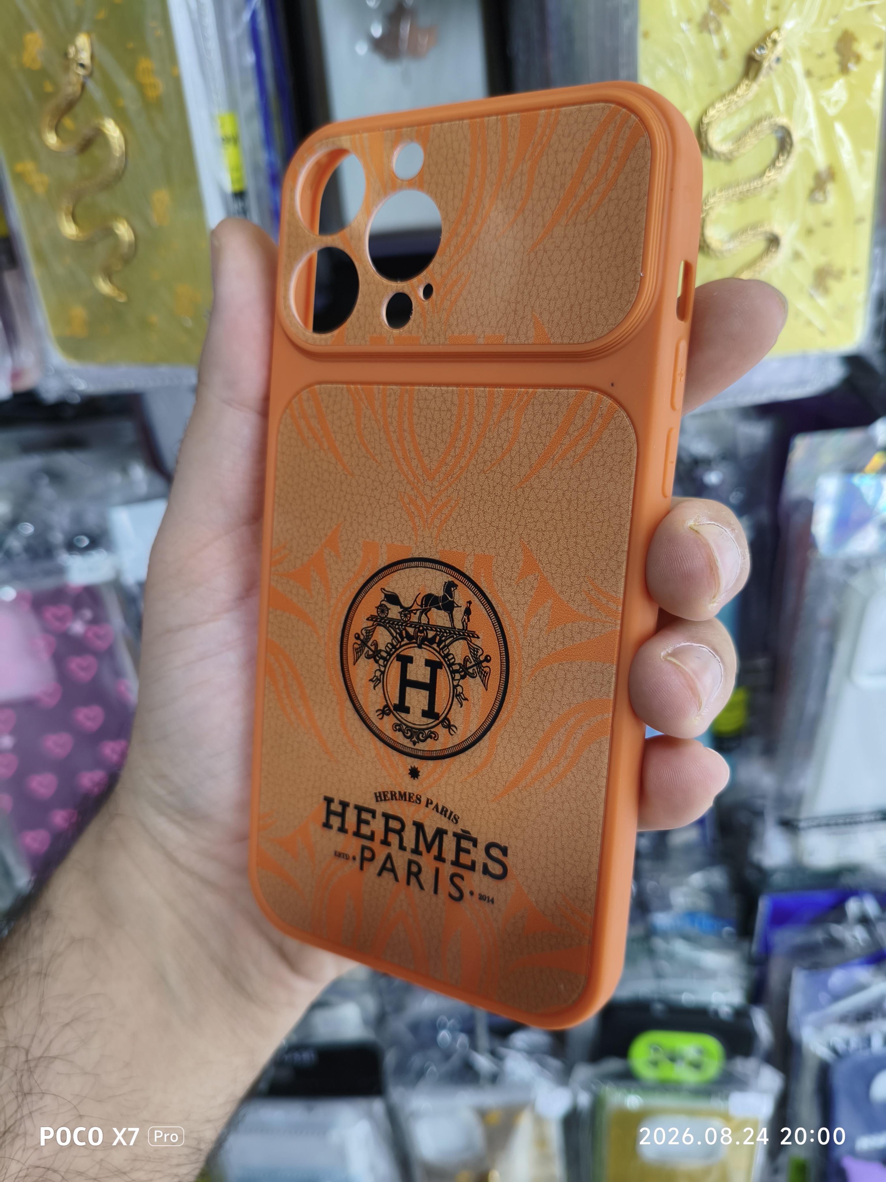 قاب iphone 13 pro max طرح هرمس Hermes | قاب لوکس و خاص نارنجی