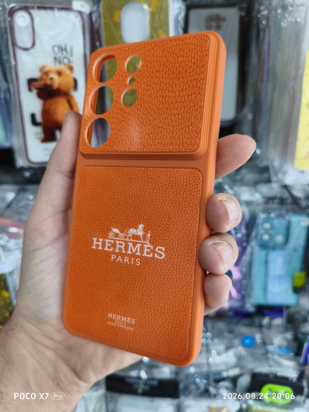 قاب Samsung S26 ultra طرح هرمس Hermes | قاب لوکس و خاص نارنجی