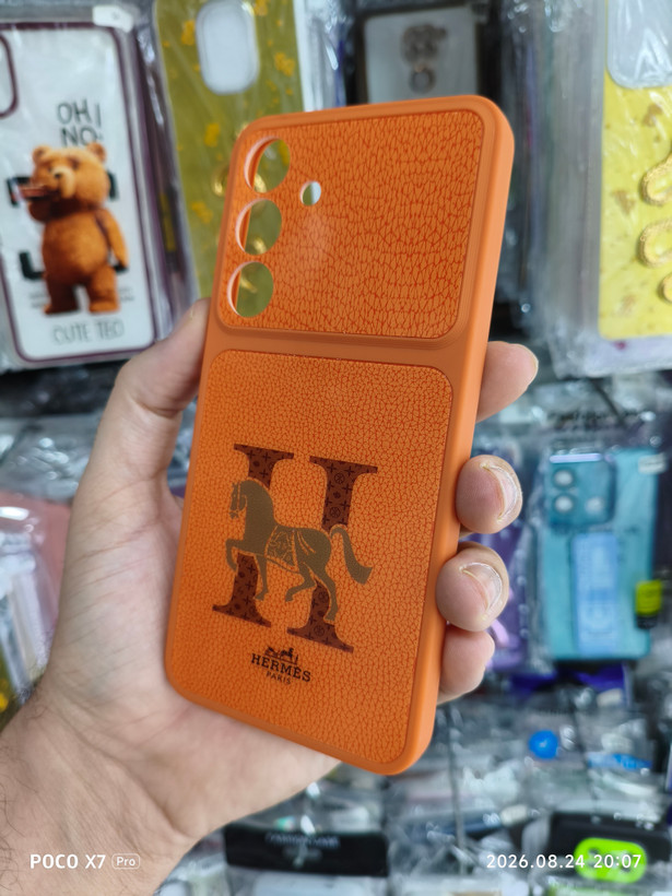 قاب Samsung S25FE طرح هرمس Hermes | قاب لوکس و خاص نارنجی