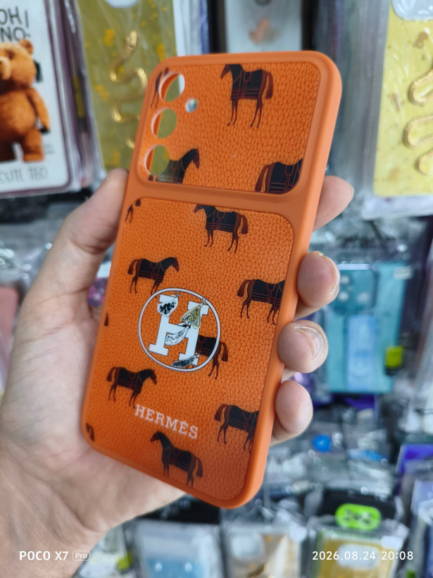 قاب Samsung A24 4g طرح هرمس Hermes | قاب لوکس و خاص نارنجی