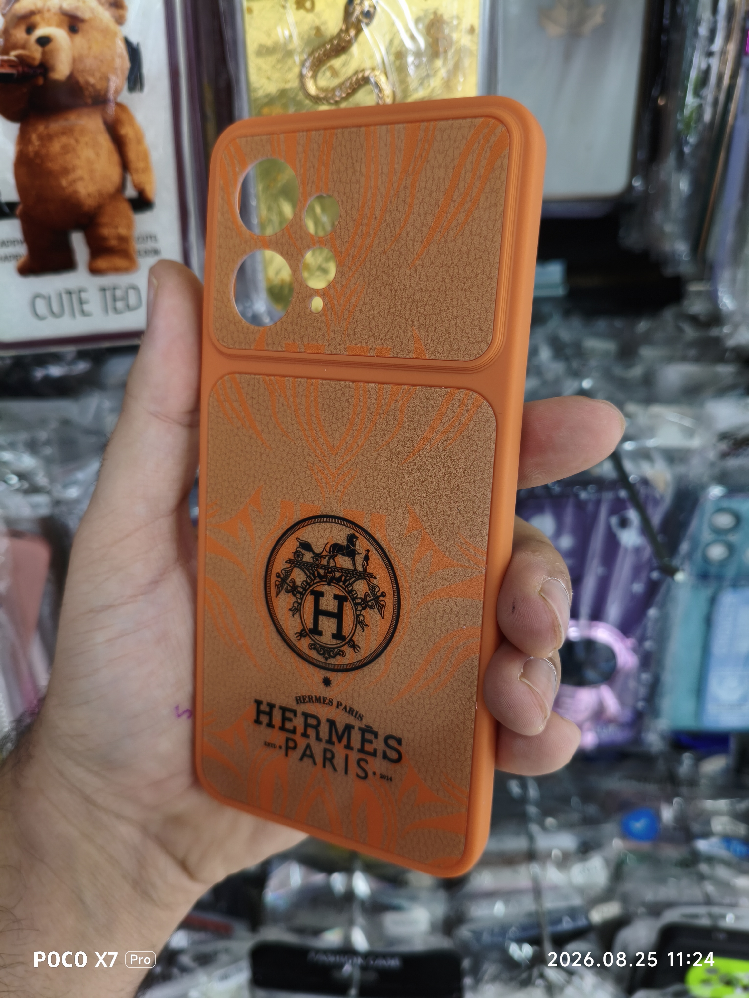 قاب Xiaomi Redmi Note 12 4g طرح هرمس Hermes | قاب لوکس و خاص نارنجی