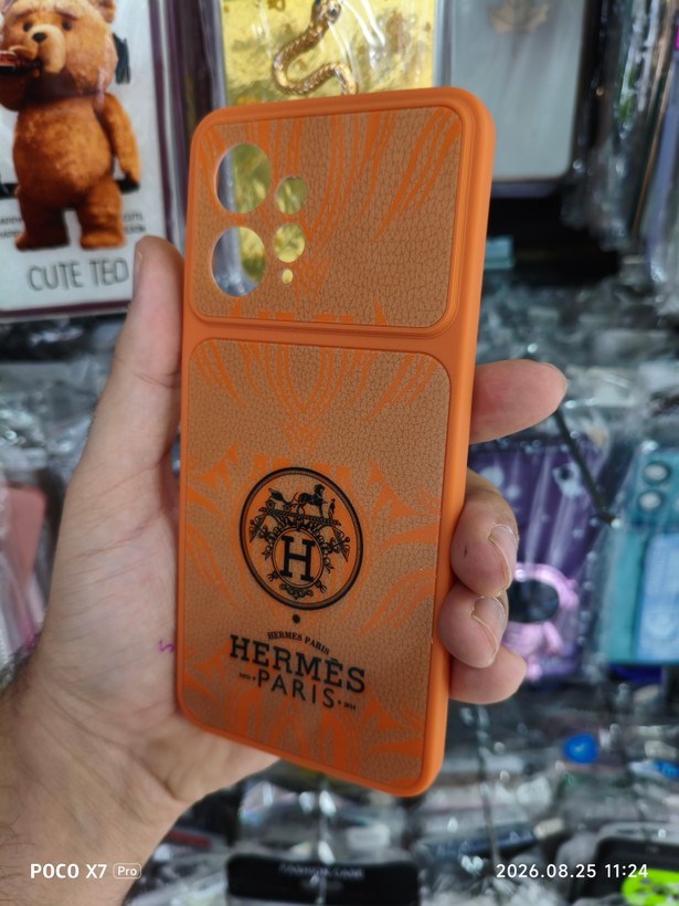 قاب Xiaomi Redmi Note 12 4g طرح هرمس Hermes | قاب لوکس و خاص نارنجی