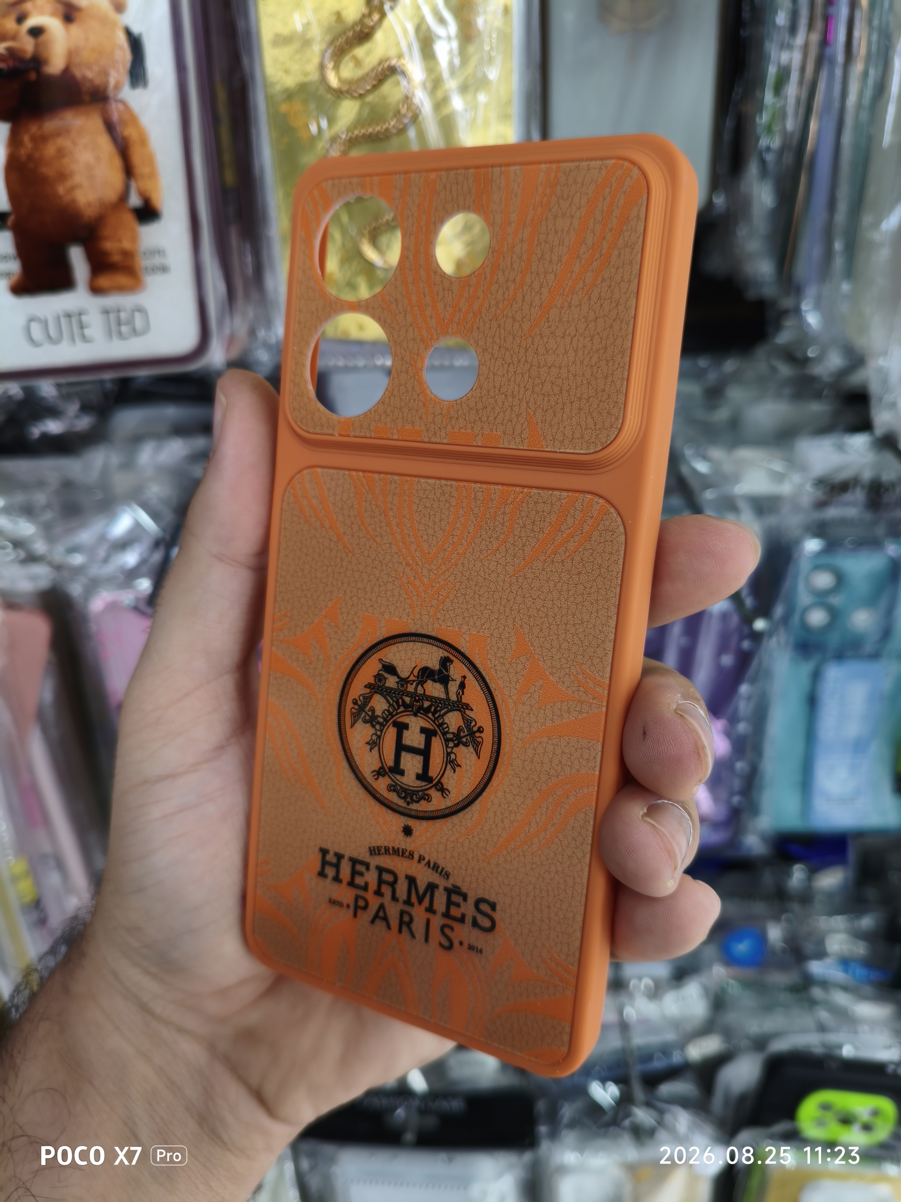 قاب Xiaomi Redmi Note 13 4g طرح هرمس Hermes | قاب لوکس و خاص نارنجی