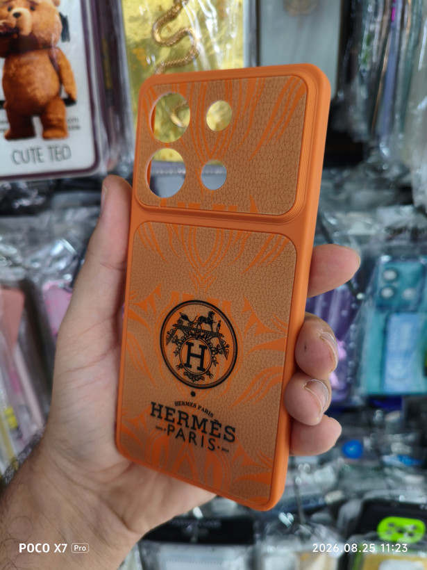 قاب Xiaomi Redmi Note 13 4g طرح هرمس Hermes | قاب لوکس و خاص نارنجی