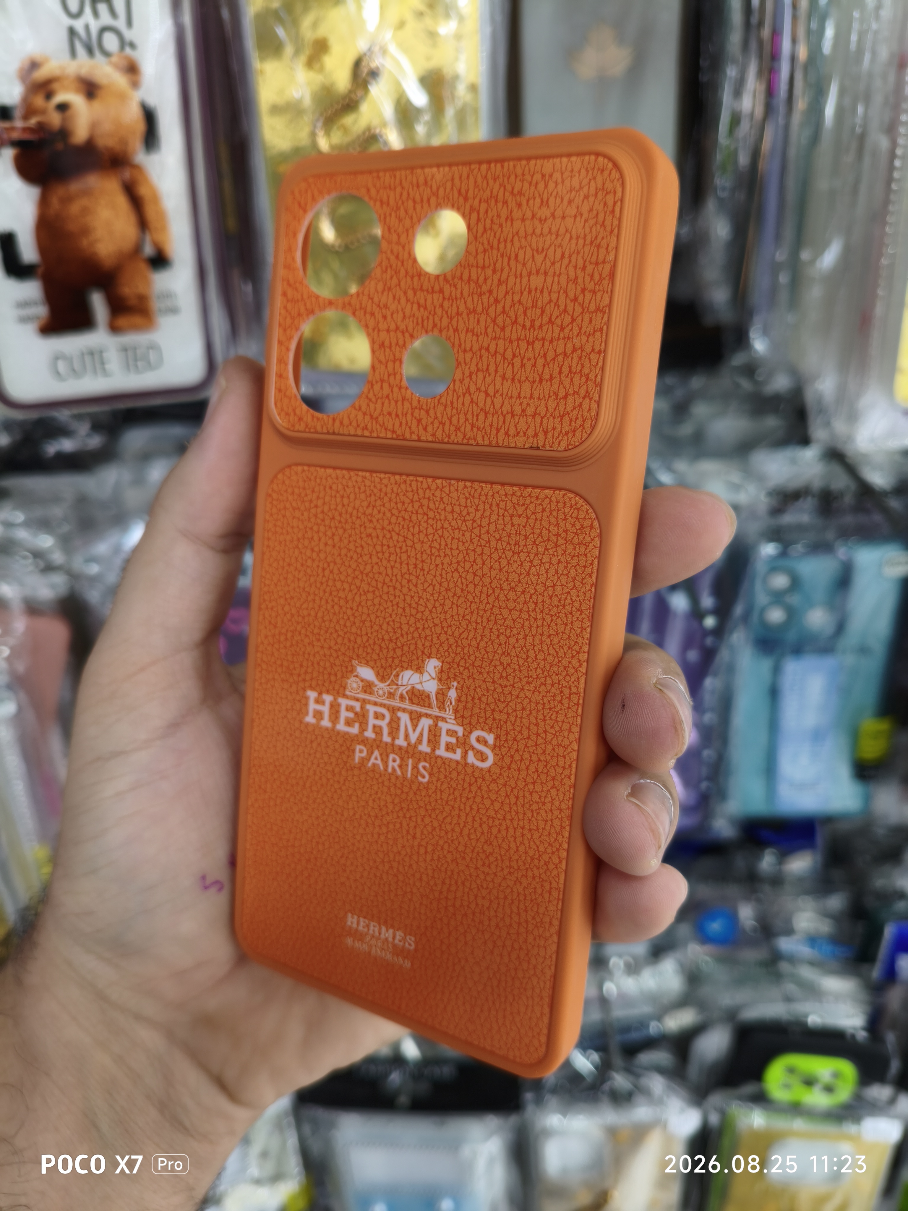 قاب Xiaomi Redmi Note 13 4g طرح هرمس Hermes | قاب لوکس و خاص نارنجی