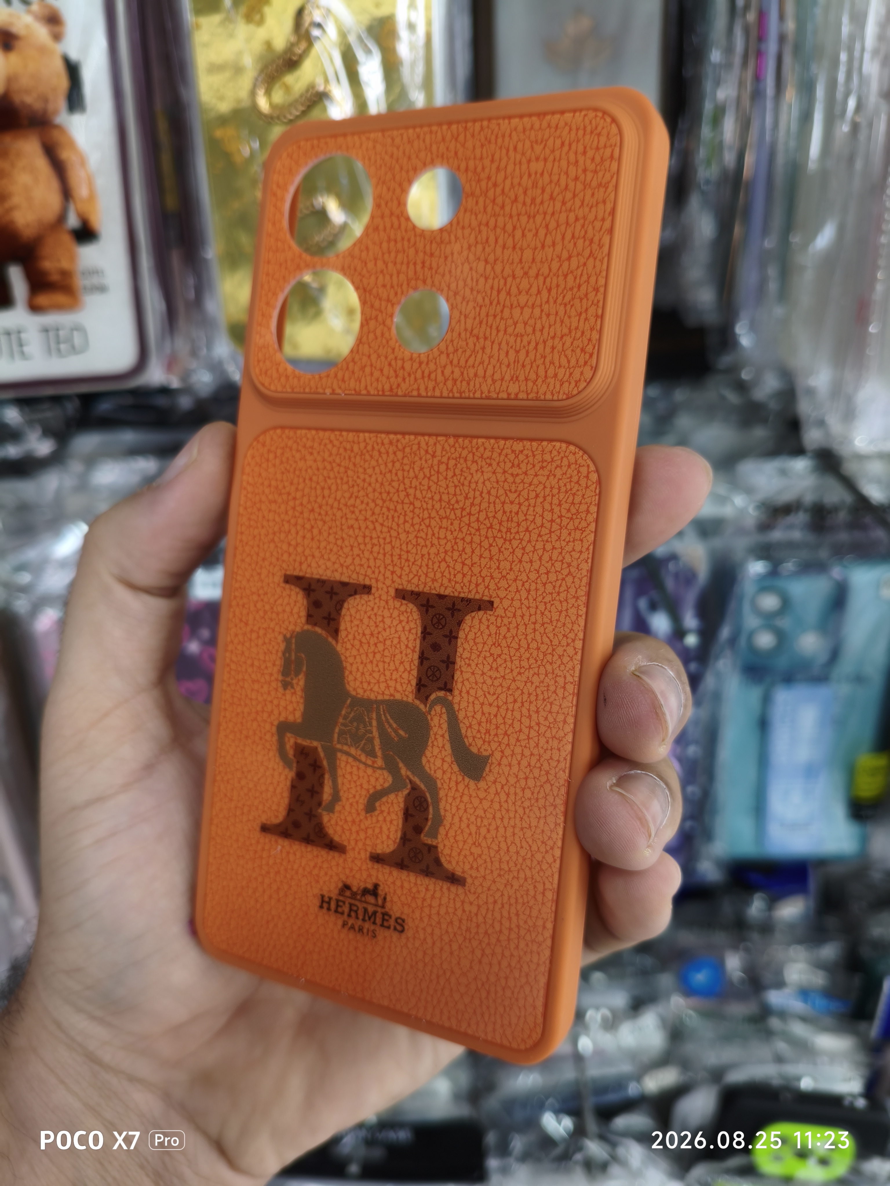 قاب Xiaomi Redmi Note 13 4g طرح هرمس Hermes | قاب لوکس و خاص نارنجی
