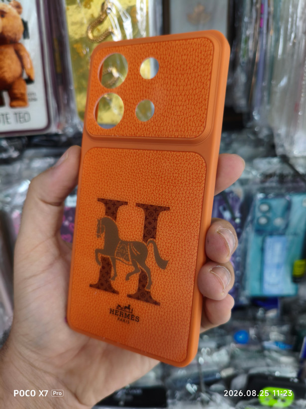 قاب Xiaomi Redmi Note 13 4g طرح هرمس Hermes | قاب لوکس و خاص نارنجی