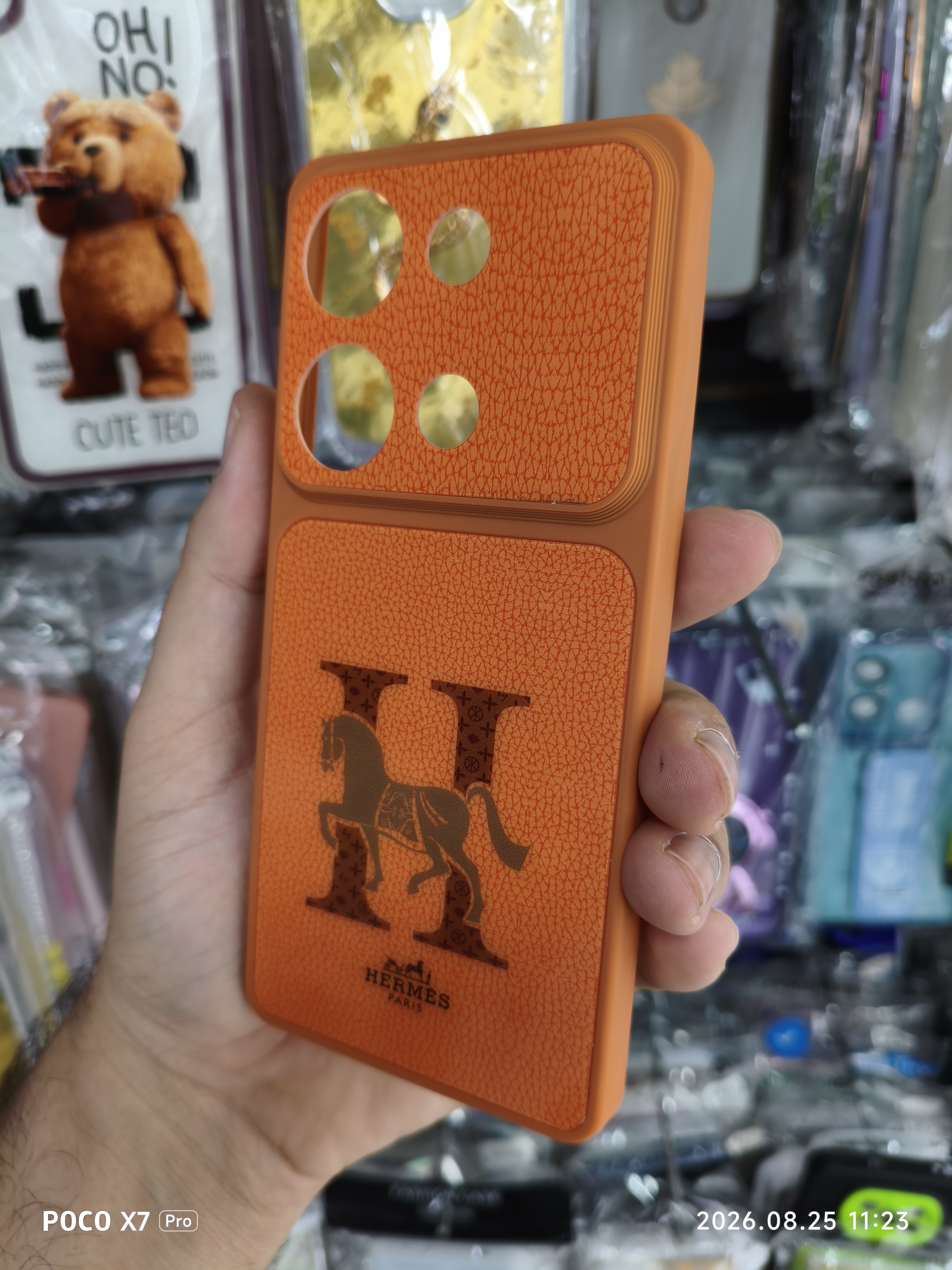 قاب Xiaomi Redmi Note 13 pro 4g طرح هرمس Hermes | قاب لوکس و خاص نارنجی