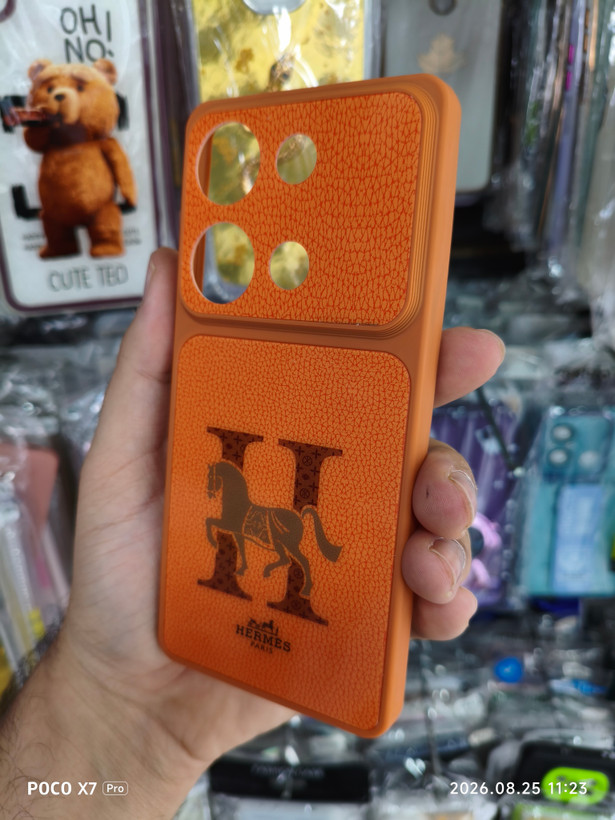 قاب Xiaomi Redmi Note 13 pro 4g طرح هرمس Hermes | قاب لوکس و خاص نارنجی